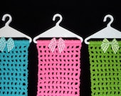 Hair Bow Holders SET OF 3 Organizer Hanger Storage Accessories Hairbows Clippies Barrettes Handmade Crochet Turquoise Hot Pink Lime Green