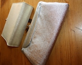 gold and silver silver and gold 2 vintage clutch purses you get both ready for the party season