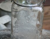 vintage Canning jar queen Boston storage 8" tall