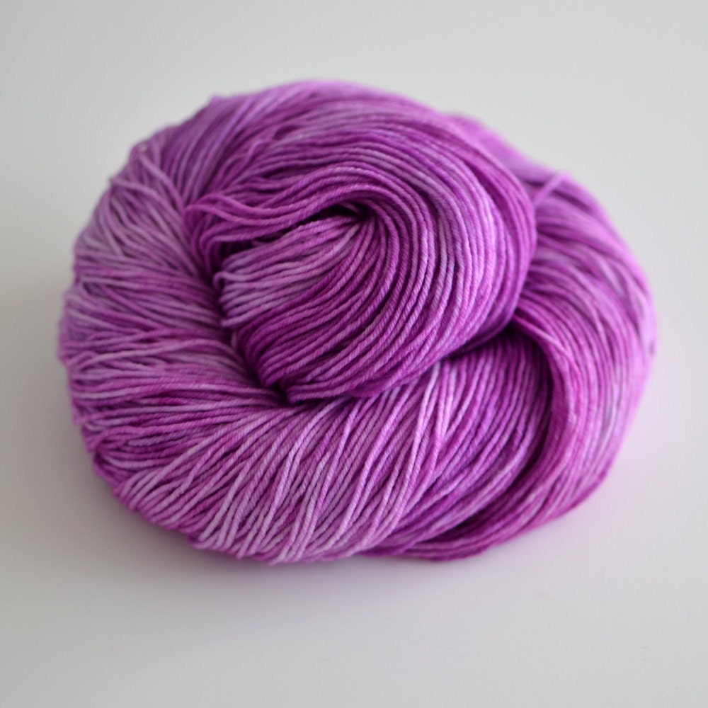 LIMITED - Fingering Sock Hand Dyed Yarn - Superwash British Falkland Merino / Nylon - 465 yards - Amethyst in Shades of Purple