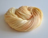 LIMITED - Hand Dyed Lace Yarn -  875 Yards Superwash Falkland Merino and Bamboo - Marmalade Apricot Beige Ivory Peach Gold