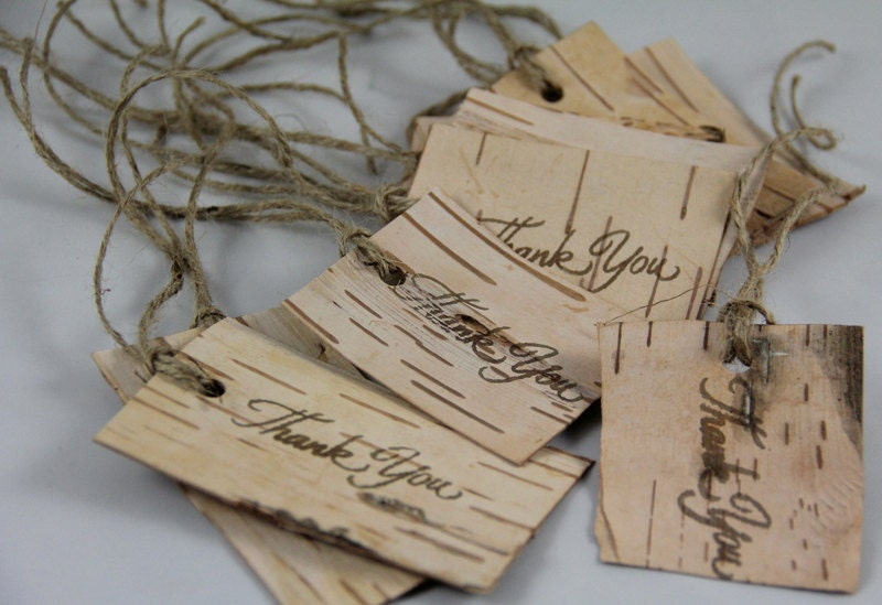 Birch Bark Gift Tags set of 10FREE SHIPPING