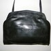 Vintage BARBARA BOLAN Black Leather Cross Body Bag Purse