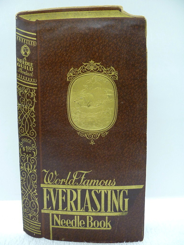 Vintage needle book World Famous Everlasting Needle Book , A Guide, Needle Product, Made in Germany