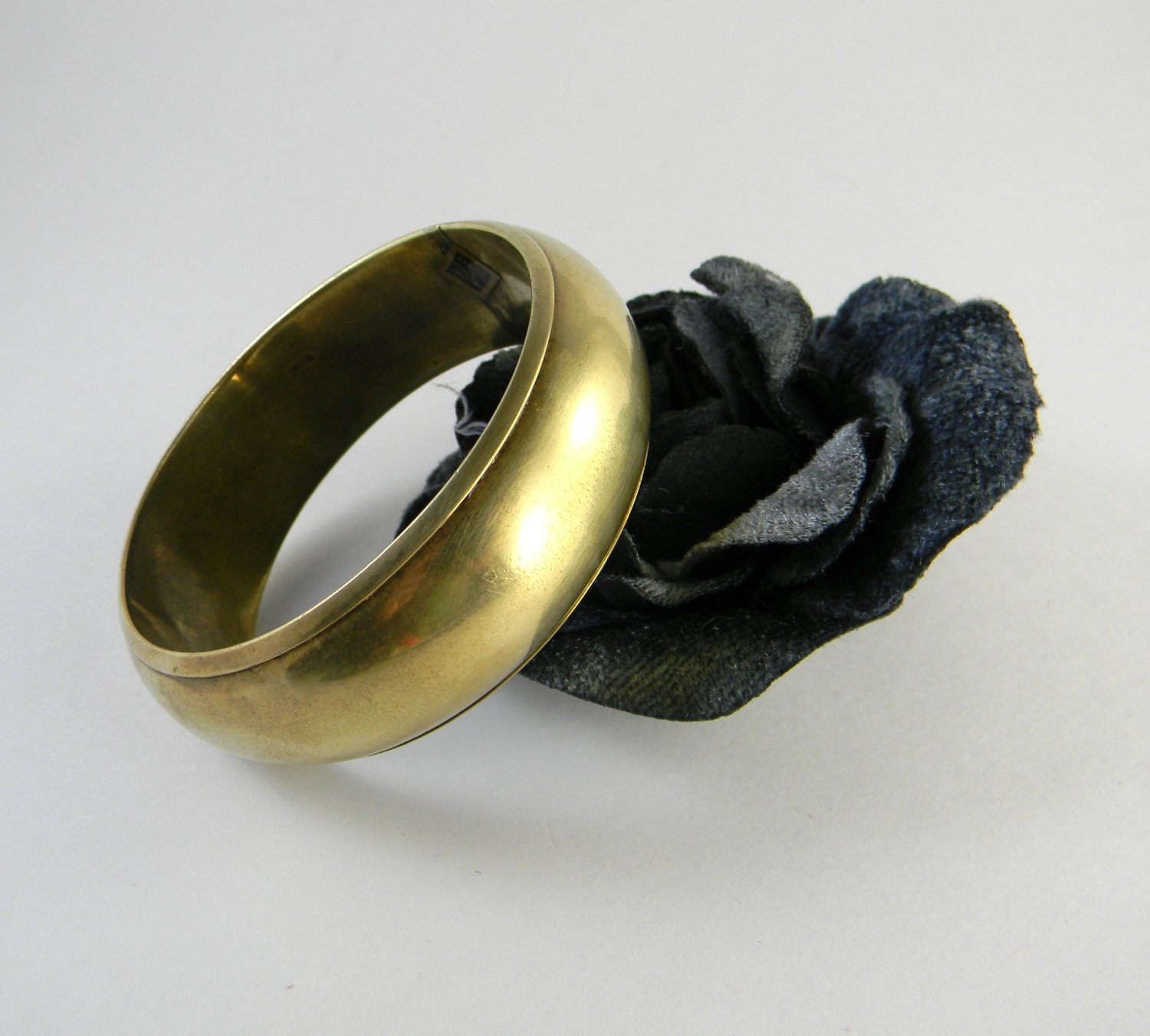 Vintage bangle, bracelet, brass statement bracelet
