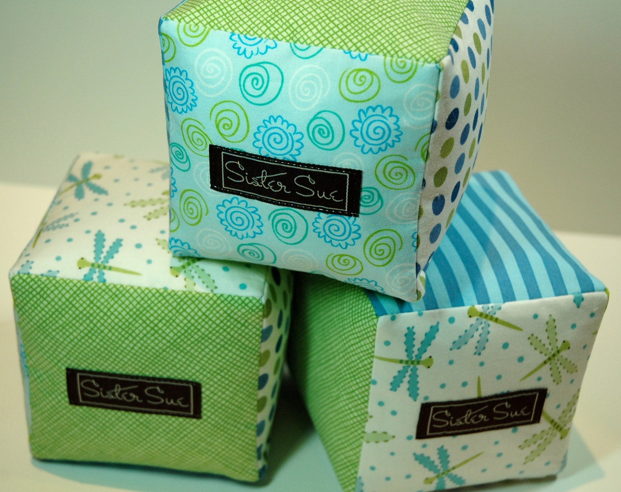 Dragonflies for Boys Cloth Play Blocks (Set of 3)