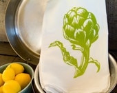 Flour Sack Kitchen Towel: Artichoke