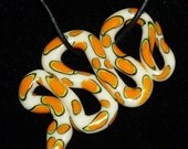 Snakey Halloween Glowing Glow In The Dark Snake Necklace Polymer Clay