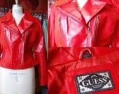 Vintage 1970s GUESS Leather Motorcycle Jacket