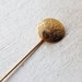 Vintage Damask and Rhinestone Hat Pin