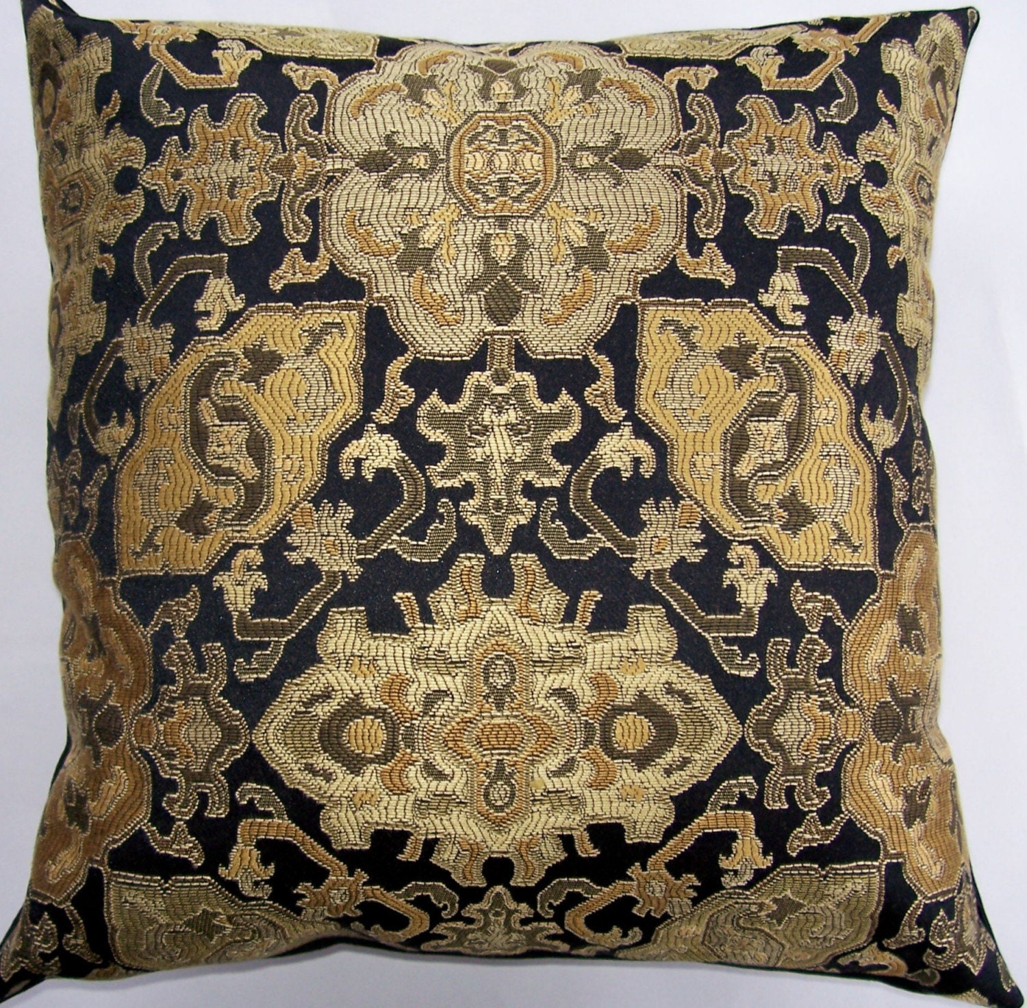 Black and Gold Pillow Cover by sassypillows on Etsy