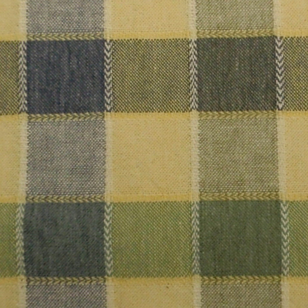 Checkerboard fabric - blue green yellow