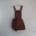 Vintage Leather Romper / Shorts / Overalls