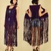 ViNtAgE 1960's Purple Fringe HiPPiE Rocker Suede Leather Maxi Vest