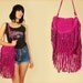 ViNtAgE 1960's RARE Woodstock Era FRINGE Beaded Satchel Handbag
