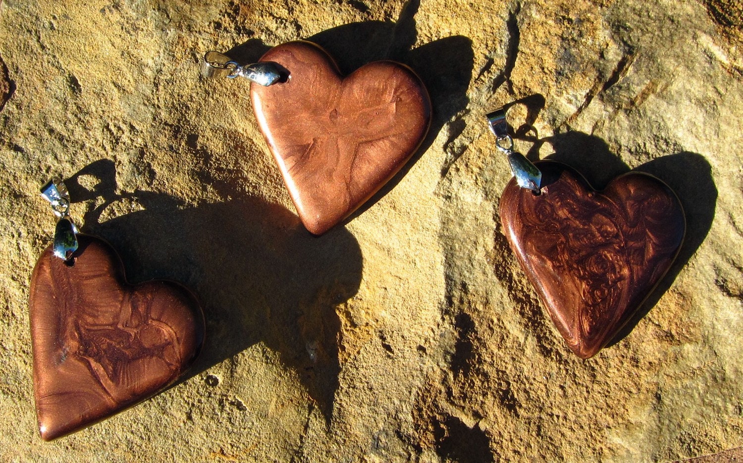 Shiny Brown Heart Pendant