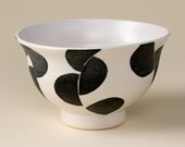 Small Porcelain Bowl with Half Circles