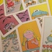Vintage Sesame Street Game Flash Cards - Set of 7 - Oversized Cards - Numbers, Counting