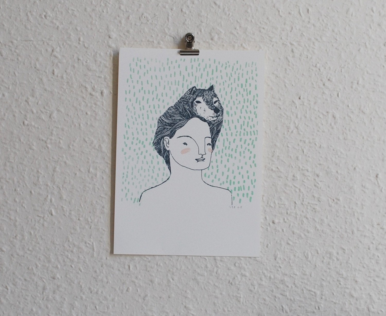 Wolf Dream gocco print