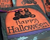 Halloween Card - Mini Note Card - Happy Halloween - Set of 6 - mamacateyes