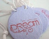 Handmade Recycled Paper Tags Lilac Dream  - Set of 10 - mamacateyes