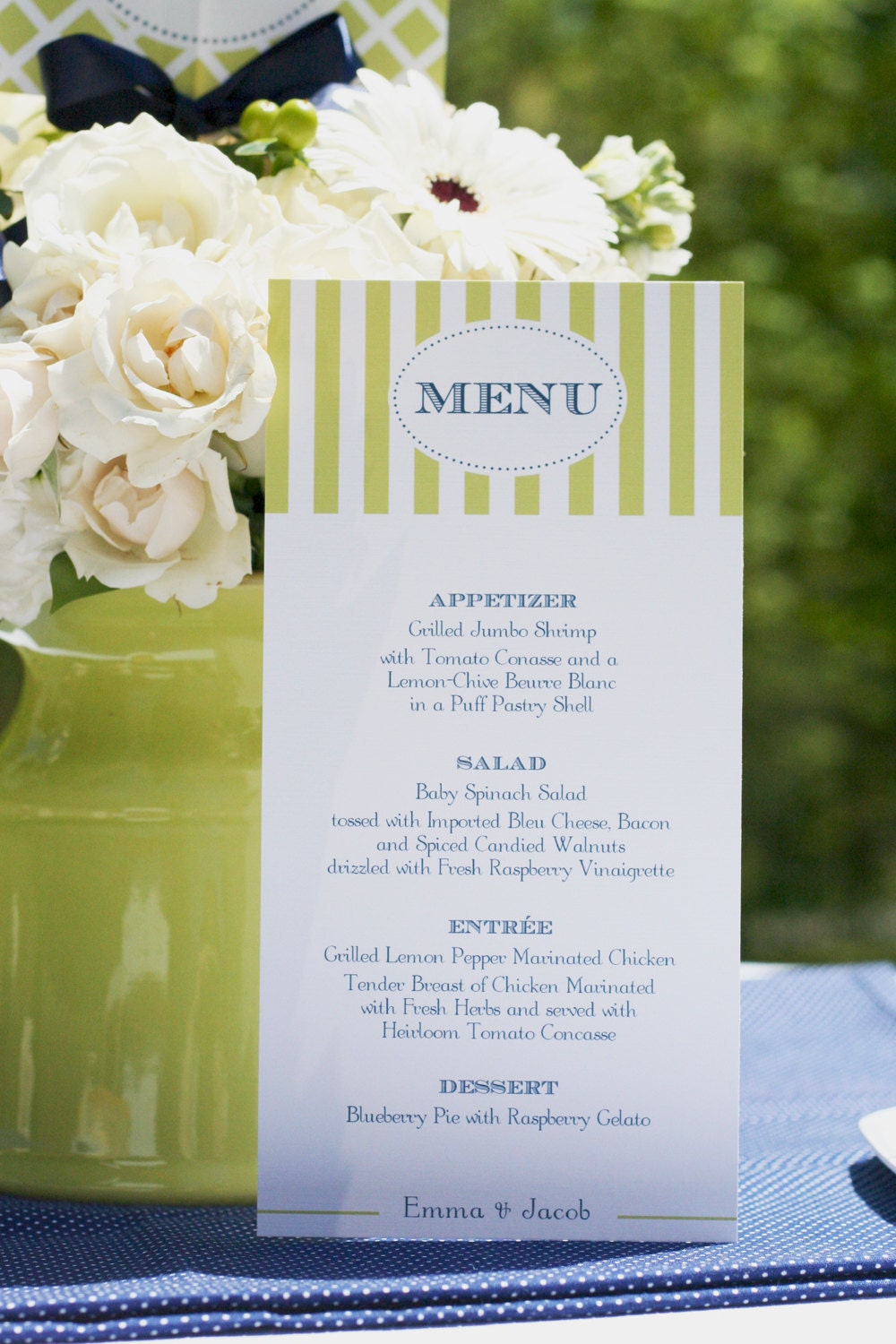 Dinner Menu - wedding, shower, rehearsal dinner custom design- PRINTABLE only Il_170x135