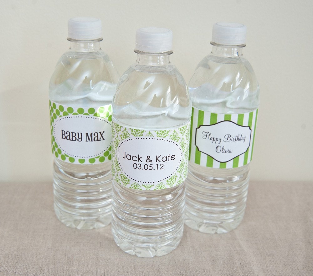 Water Bottle Labels - PRINTABLE only