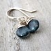 Moss Aquamarine Earrings In 14K Gold Filled Wire Wrapped March Birthstone