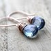 Blue Quartz Drop Earrings,14K Rose Gold Filled, Gift Ideas, Gemstone Fashion - Lakeside