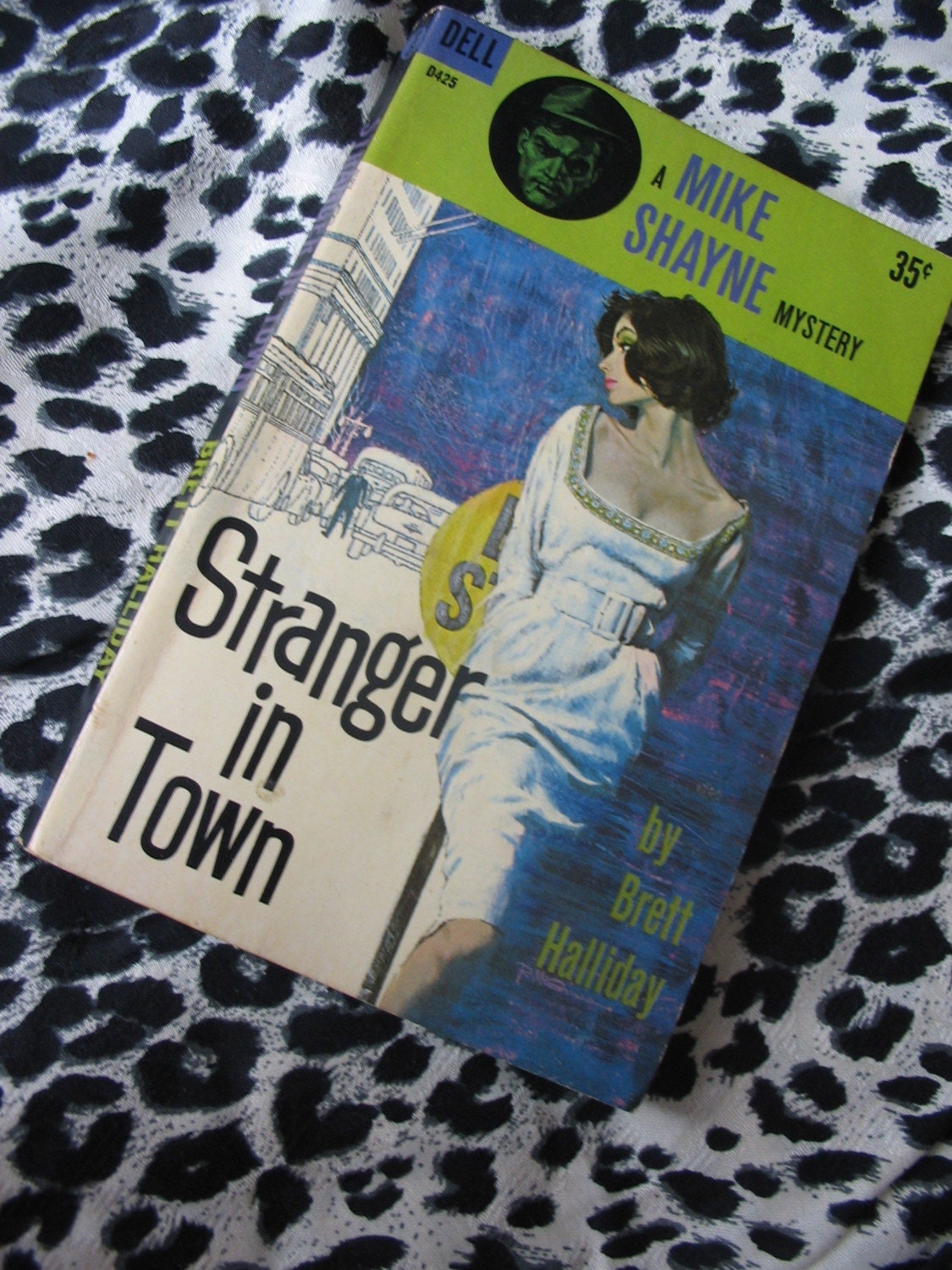 Vintage Stranger in Town by Brett Halliday A Mike Shayne Mystery New Dell Edition 1961 Great Condition