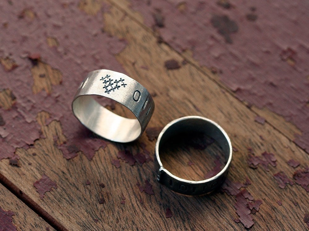 Computer Love Ring 8 bit edition sterling silver