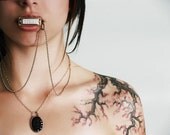 Harmonica necklace sparkle long and sexy chain