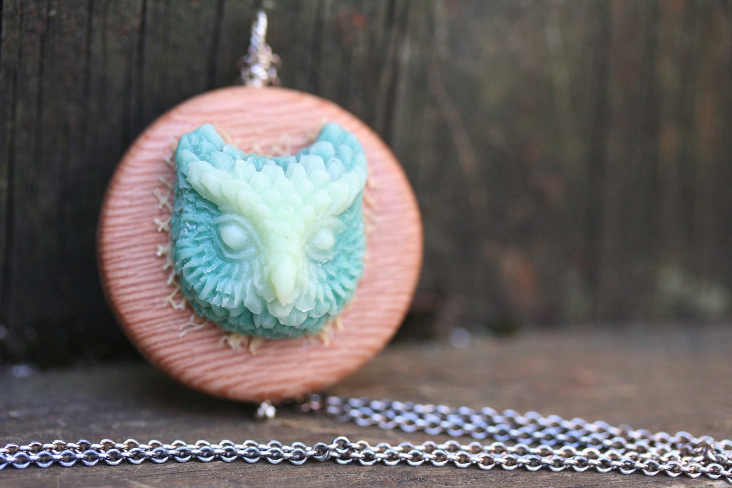 Sale Whoo owl necklace ghost blue no.2