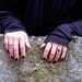 True Blood garnet gemstone coffin ring sterling silver