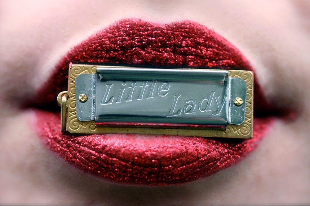 Little lady harmonica necklace sparkle chain No.17