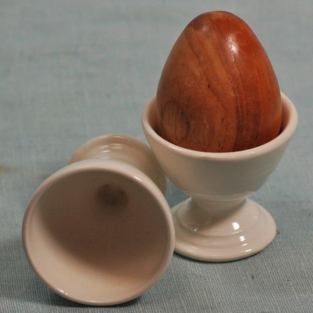 pair of white egg cups- made to order