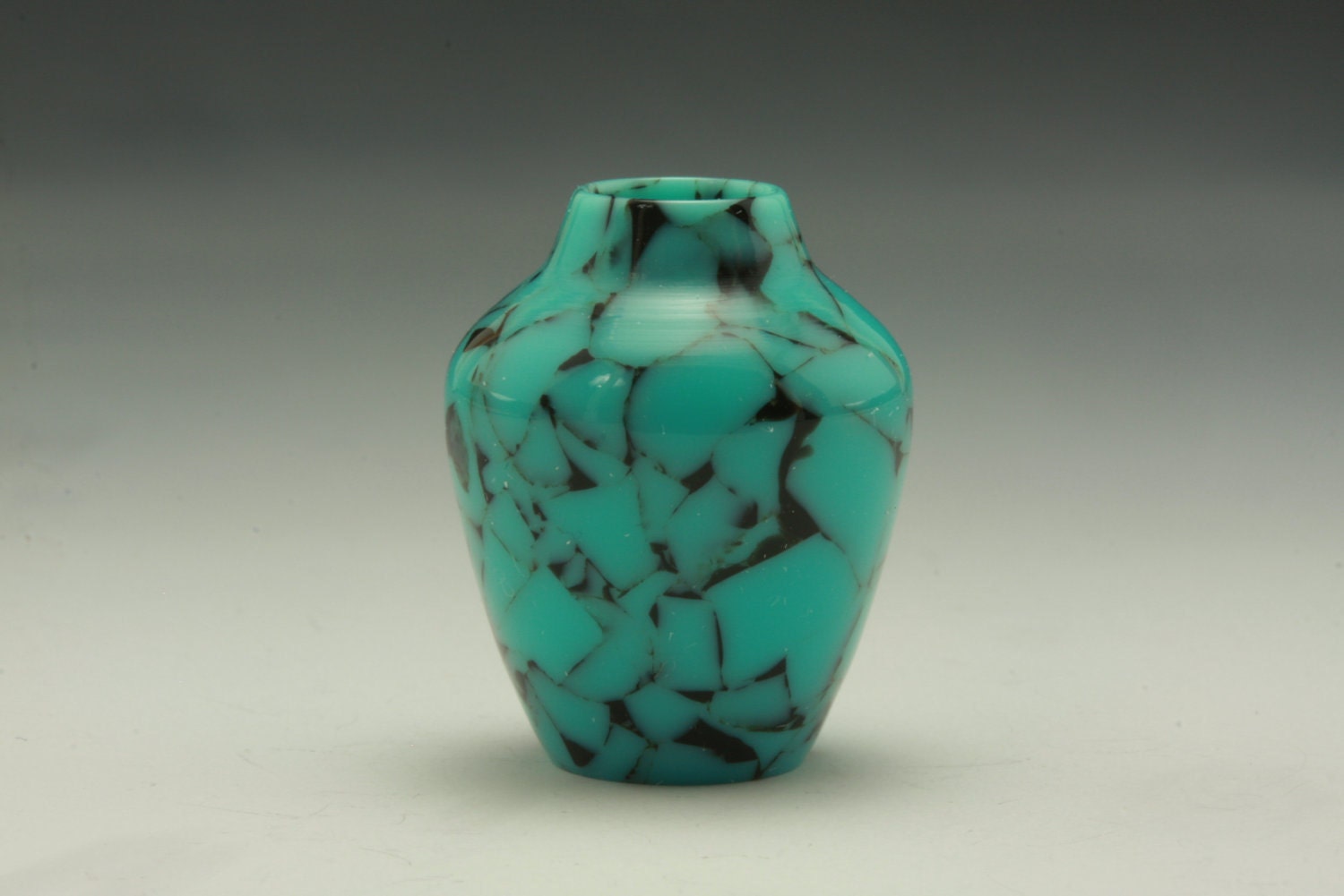 1" Scale Miniature Dollhouse Turned Turquoise Blue Vase
