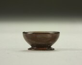 1/2" to 1" Scale Miniature Dollhouse Turning Dark Acrylic Bowl