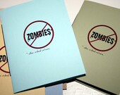 Small Zombie Notebook-handstitched blank journal, diary, shopping list