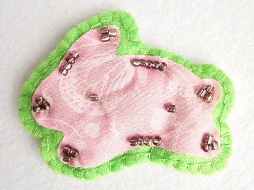 Beaded Rabbit Pin