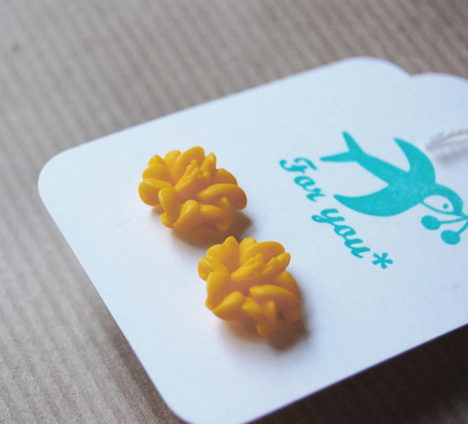 Yellow Flower Earrings