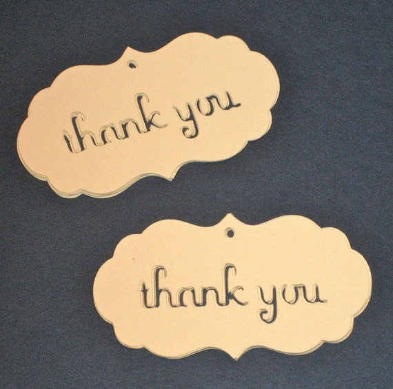 Thank You Die Cut Tags by scrappingyourway on Etsy