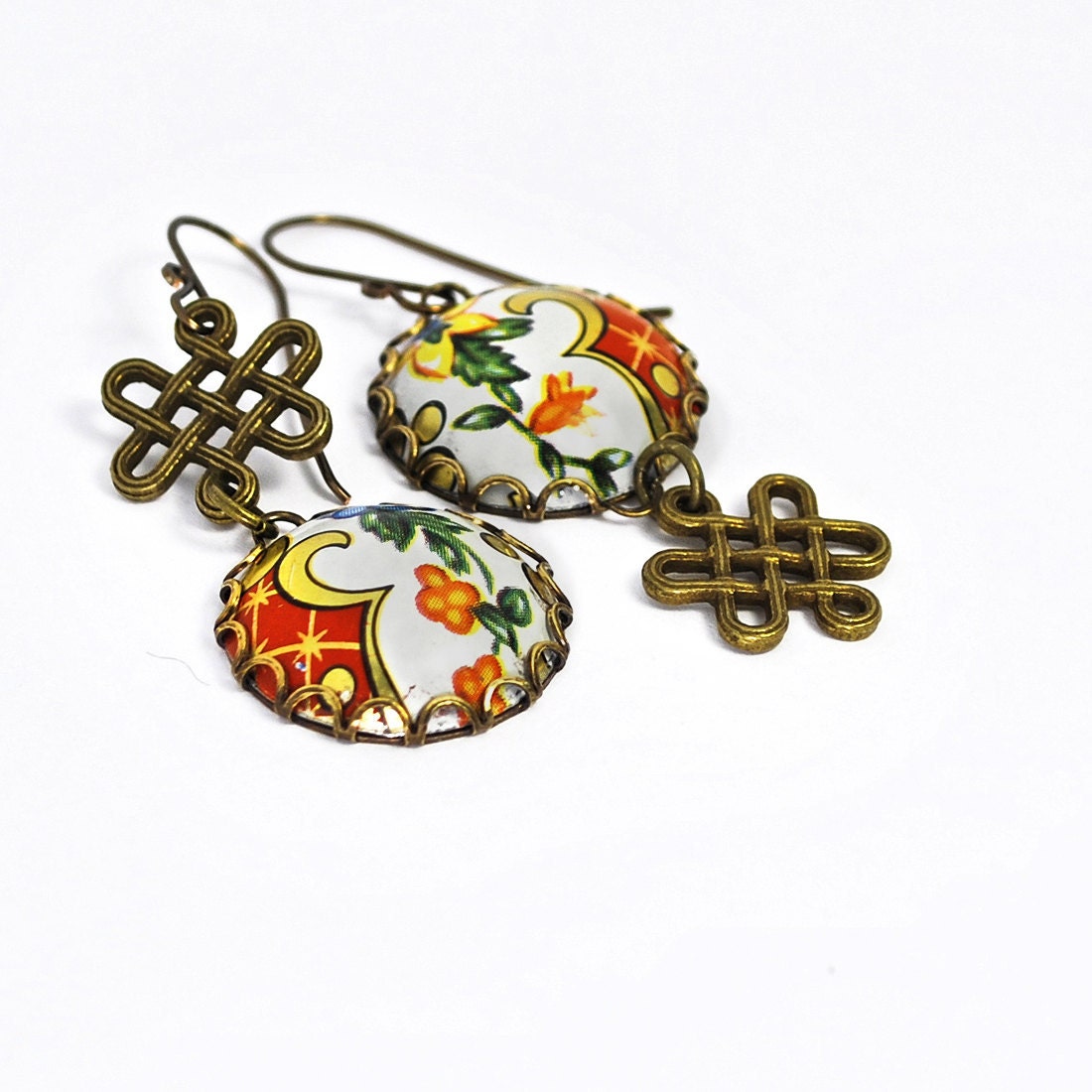 Earrings from Vintage Tin Recycled
