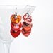 Red Heart Recycled Jewelry Bottle Cap Earrings