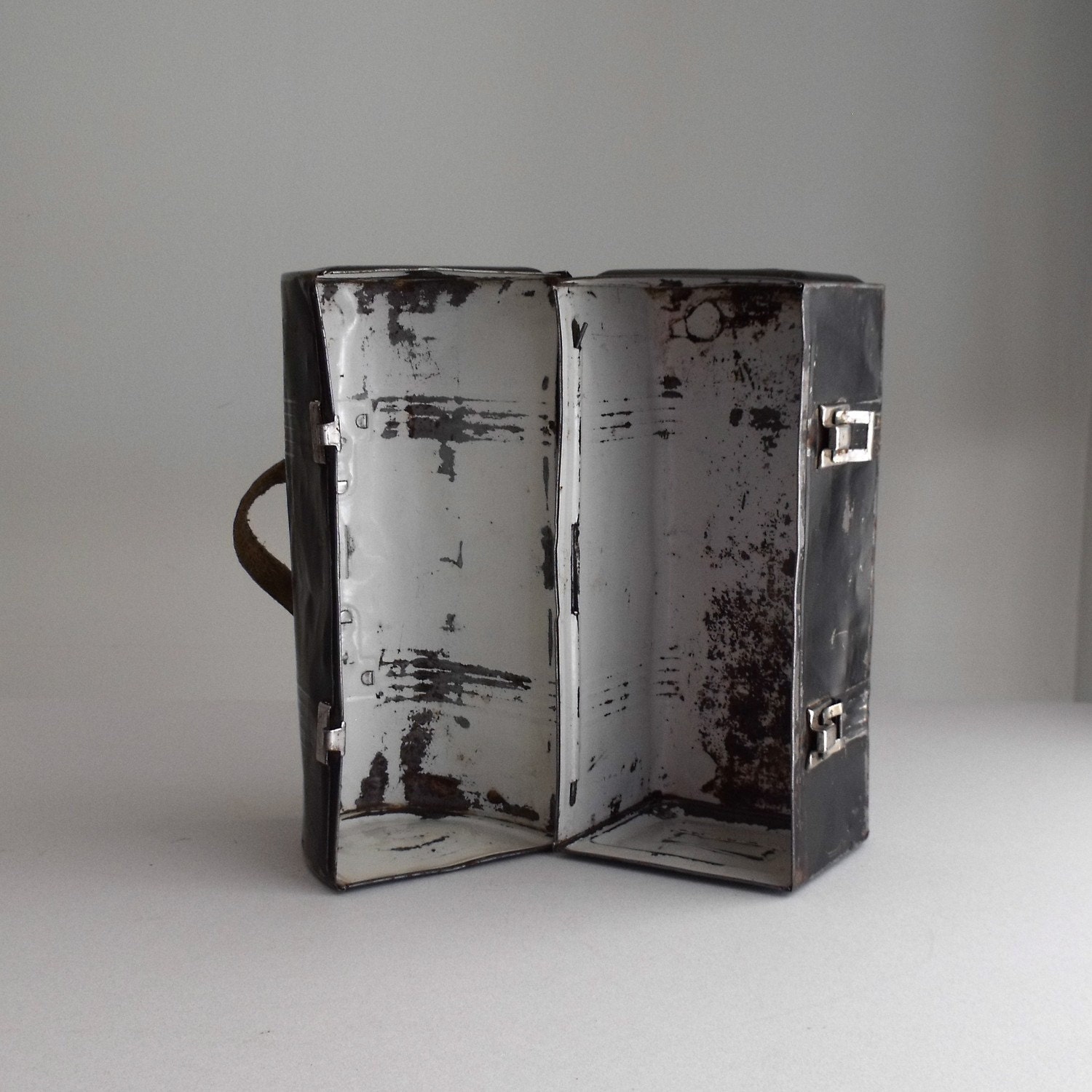 Reserved for Yeyang Only Antique Metal Lunch Box and Thermos