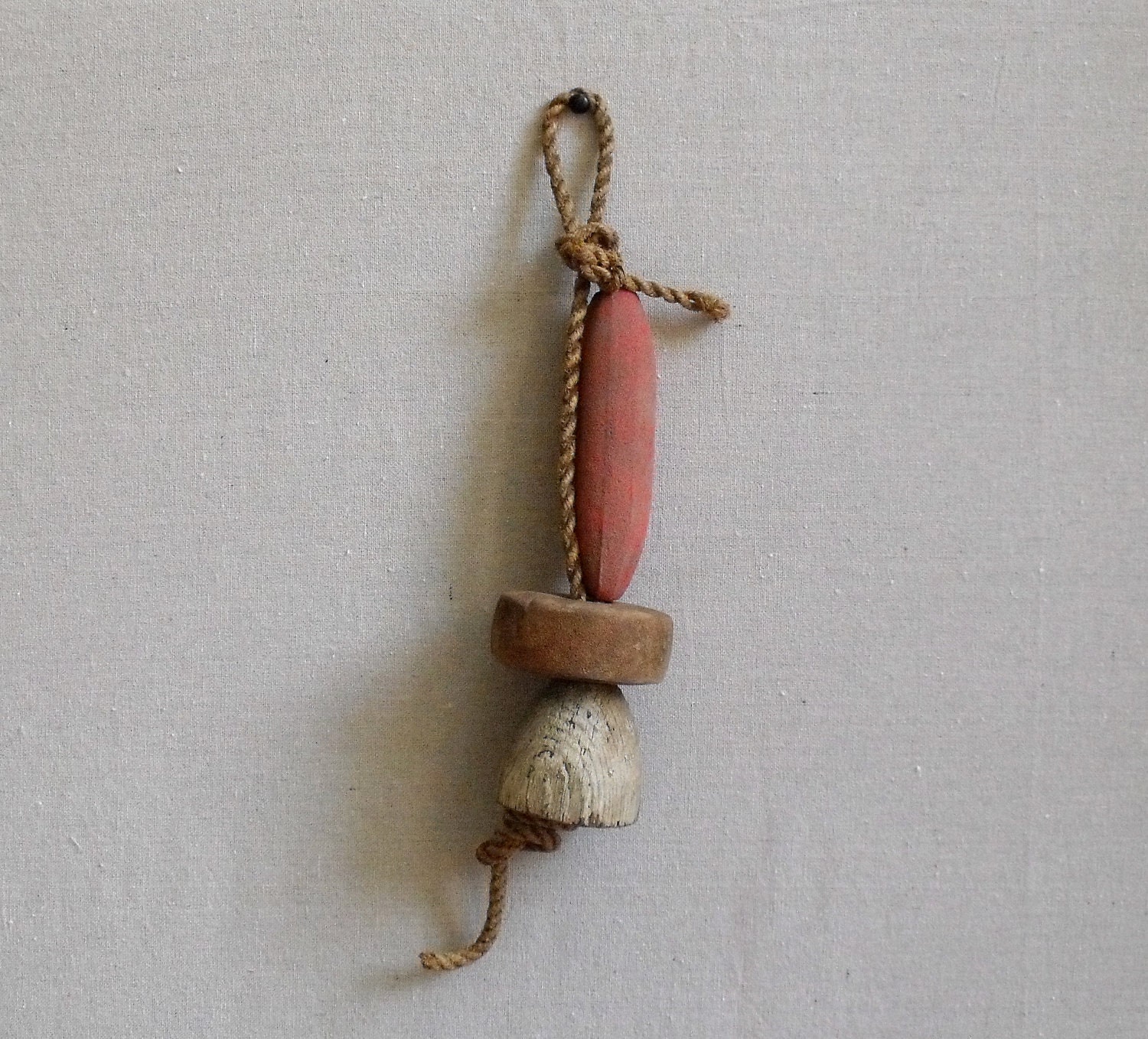 Vintage Bouys on Weathered Rope : Nautical Coastal Home