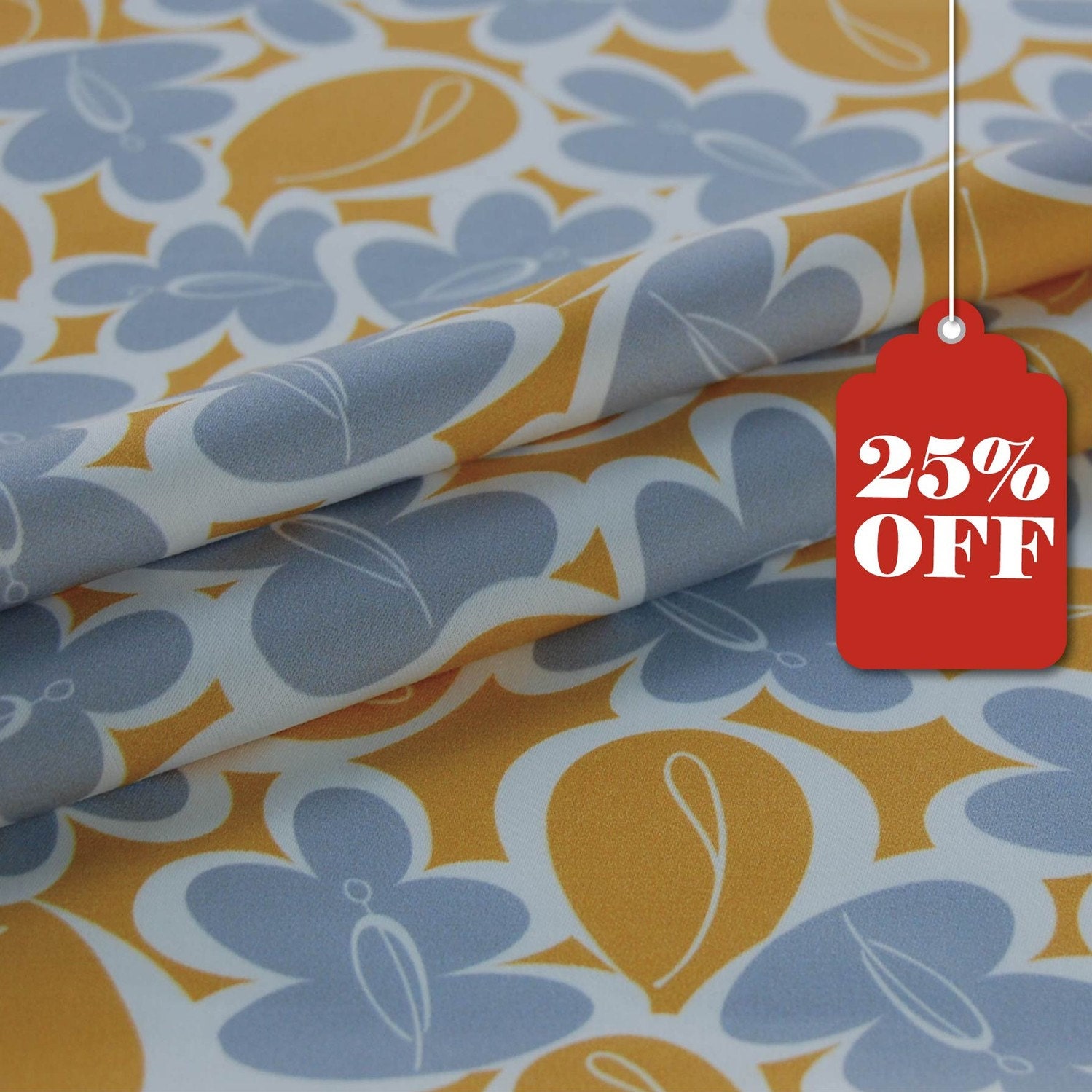 CLEARANCE organic cotton sateen fabric - fat quarter - ANNIKA METRO