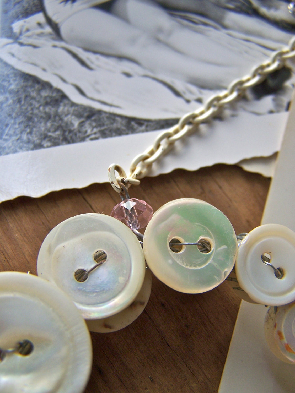 Shabby Chic HEART Ornament // Christmas Hanging Heart Ornament // Button Ornament // Cottage Wall Decor Vintage