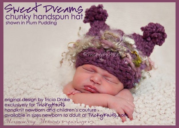 Newborn Photography Prop, Hand Knit Baby Hat, Photographer Prop, Chunky Yarn Knit Baby Unisex Hat, Plum Pudding Purple