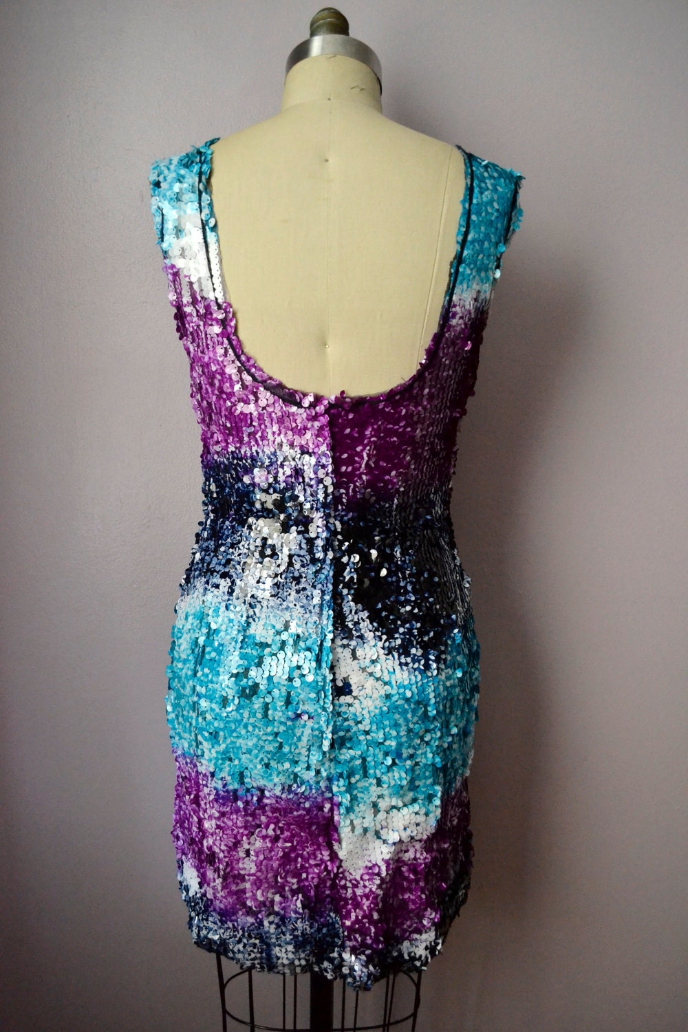 Water Color Dye Sequin Melissa Dress